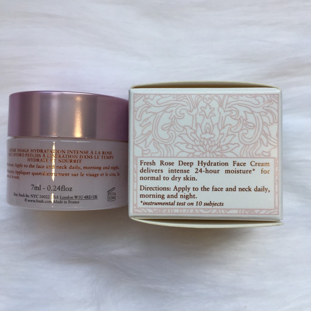 Kem dưỡng ẩm Fresh Rose Deep Hydration Face Cream 7ml/2ml