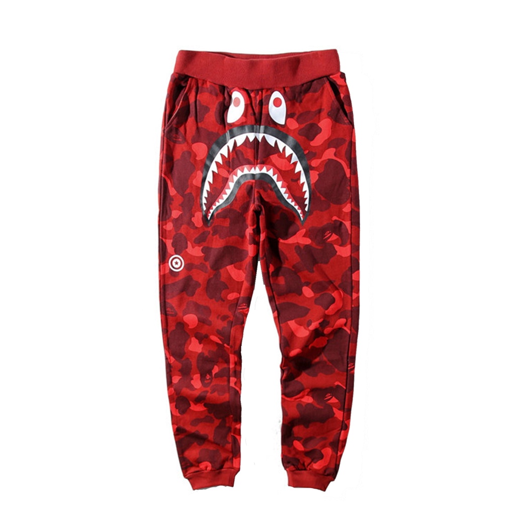 Quần Dài Bape Hoạ Tiết Lính Hoạ Tiết Cá Mập Có Size S-5XL Cho Nam Giới