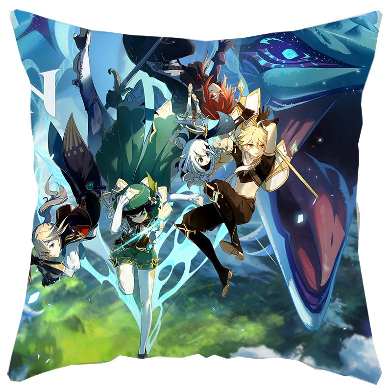 Anime Genshin Impact Series Fashion Pillow Case Sofa Hugging Pillow Case Household Goods Cushion Cover