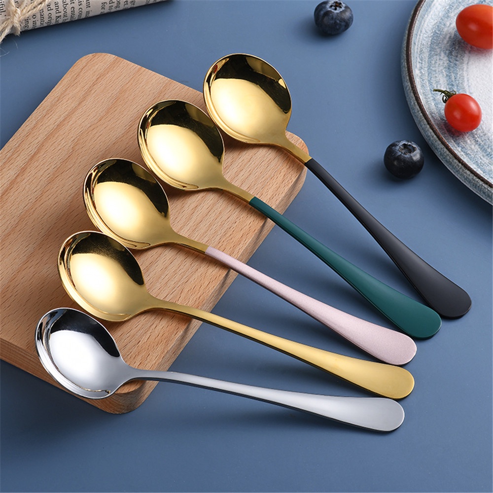 Muỗng Cà Phê Bằng Thép Không Gỉ Có Tay Cầm Nhiều Màu Sắc Khác Nhau Tùy Chọn