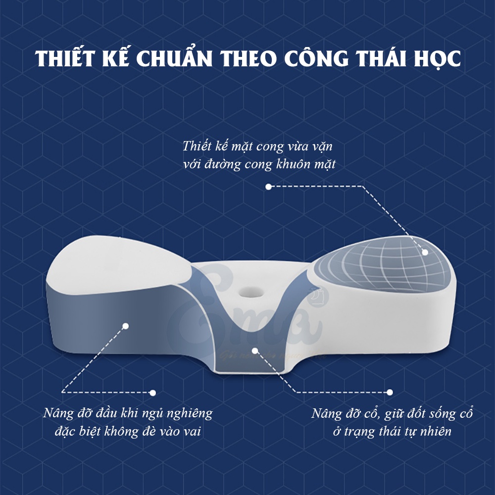 Gối cao su non công thái học EMA - Tăng cường chất lượng giấc ngủ