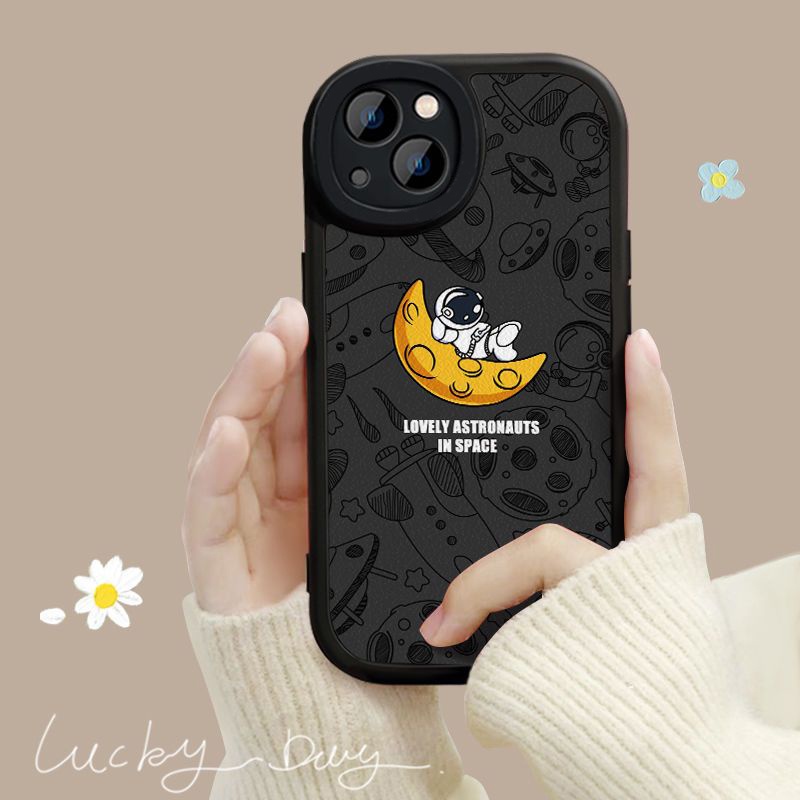 Vỏ silicon hoạt hình thời trang phi hành gia cho iPhone 12 13Pro 11Promax 14Plus 7 8Plus 7G 6plus 6s Xs XR XsMax 14Pro 12 / 13mini