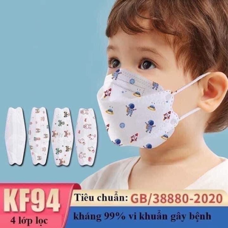 Khẩu trang trẻ em cho bé sơ sinh KF94 Hàn Quốc 4 lớp lớp từ 1-10 tuổi