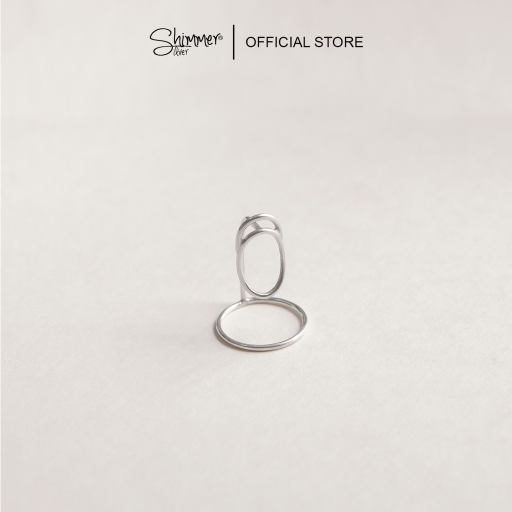 Nhẫn Nữ Bạc 925 Cao Cấp SHIMMER SILVER Thiết Kế Độc Lạ - NAIL JEWELRY