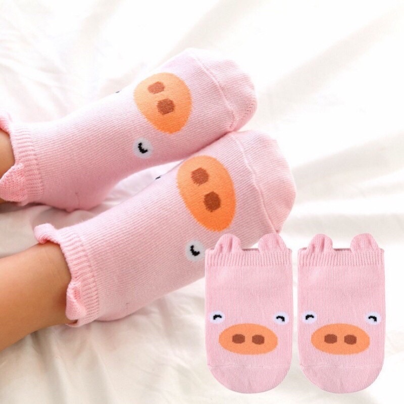 Tất thú Kids Socks hoạ tiết hoạt hình chống trơn trượt cho bé từ 0-4 tuổi