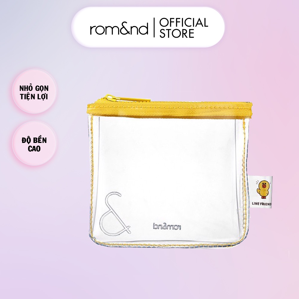 [HB GIFT] [Rom&amp;nd] Túi đựng mỹ phẩm đáng yêu Romand Line Friends Mini Bag