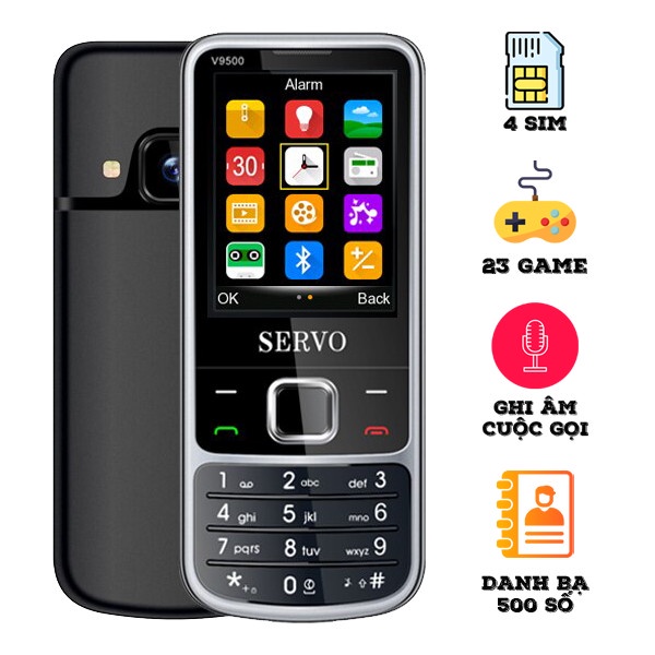 ĐIỆN THOẠI ĐỘC 4 SIM V9500 Có Thay Đổi Giọng Nói