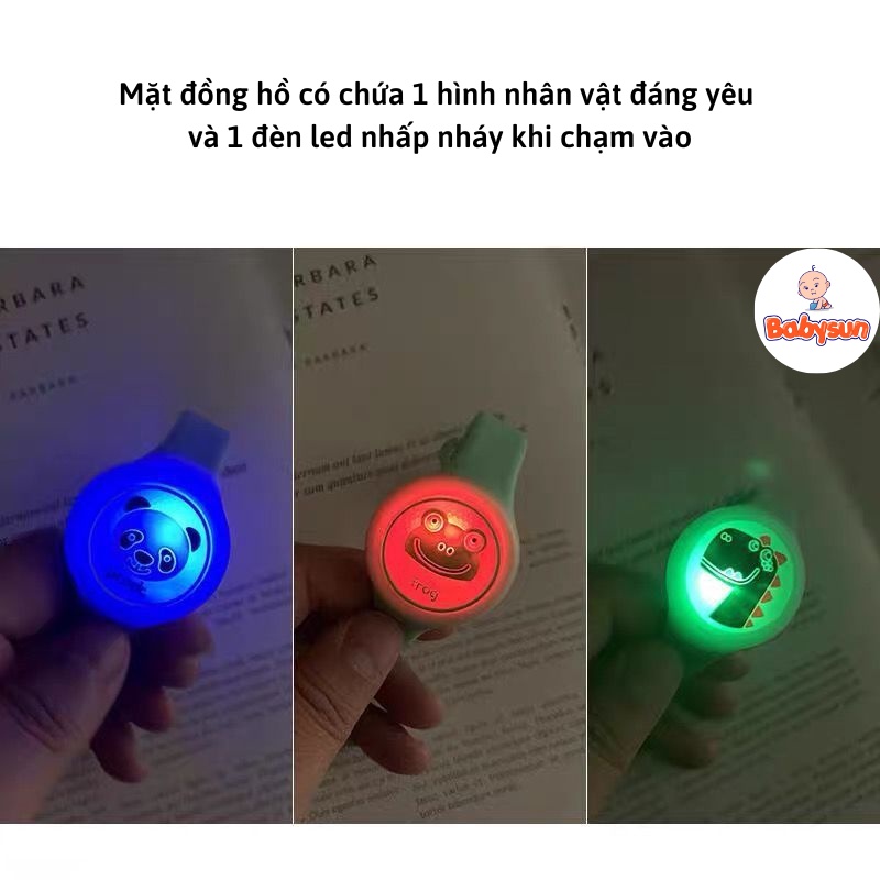 Đồng Hồ Đuổi Muỗi Có Đèn – Vòng Đeo Tay Đuổi Muỗi Tinh Dầu Thực Vật Phát Sáng- Đồ chơi cho bé