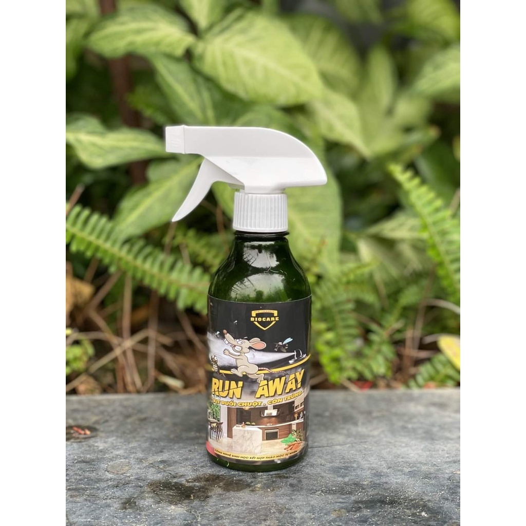 Xịt đuổi chuột, muỗi thảo mộc Run Away không mùi, an toàn dung tích 300ml ( xua đuổi chuột, gián, côn trùng ...hiệu quả)