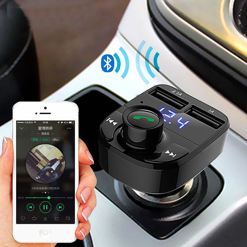 Bộ Sạc Nhanh X8 Bluetooth 5.0 Aux Cho Xe Hơi FM X8 MP3