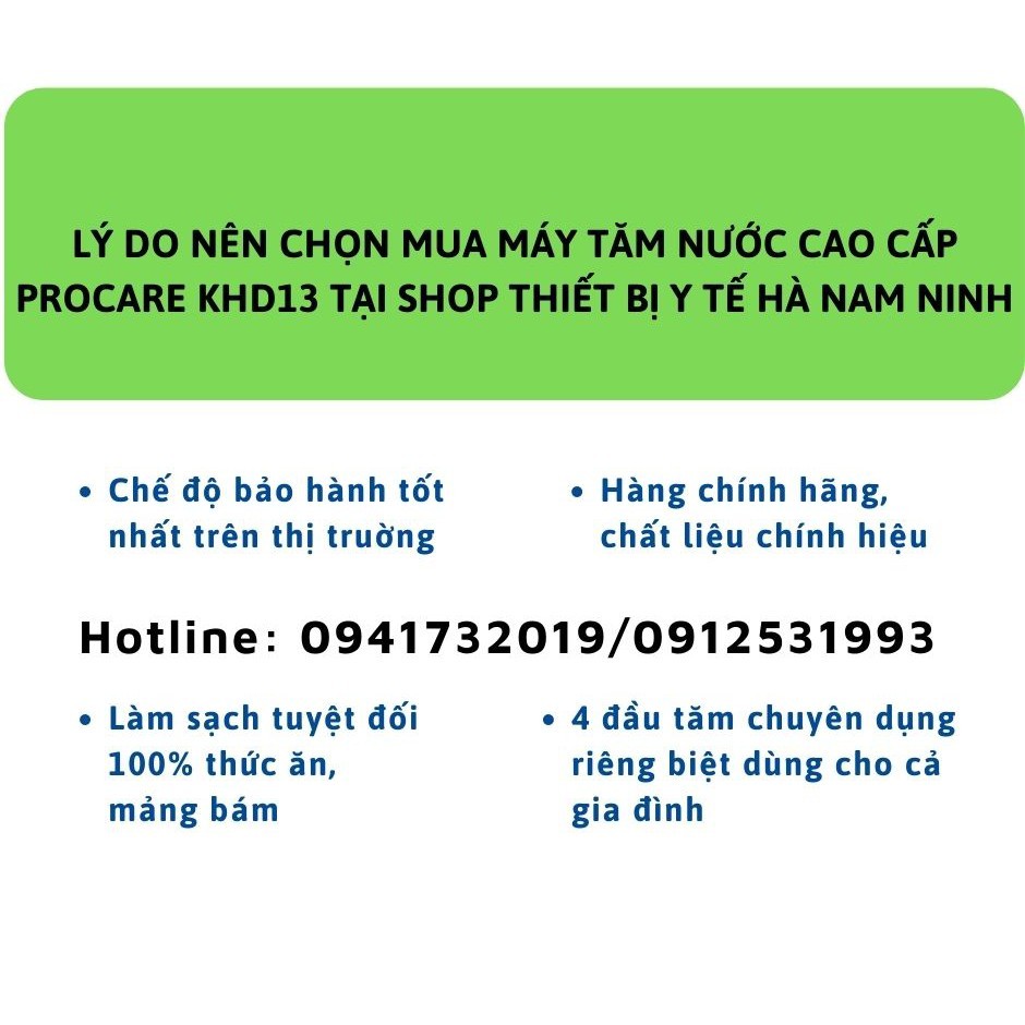 [CHÍNH HÃNG] Máy tăm nước cao cấp Procare KHD13 - bảo hành miễn phí 1 năm (video + ảnh thật shop tự quay)