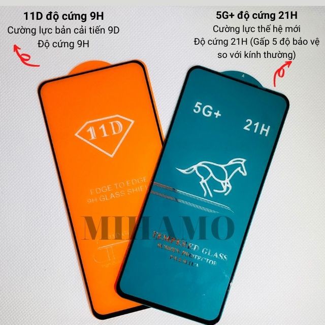 Kính Cường Lực Xiaomi 11T/11T Pro 🎁Quà Tặng 🎁 Full 5G+ Độ cứng 21H Chống bám nước, Hạn chế bám vân tay [MIHAMO]