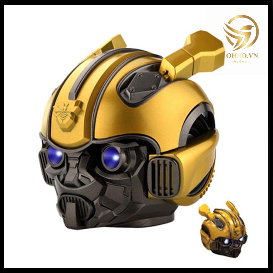 Loa Bluetooth Siêu Anh Hùng Bumblebee Transformer Mắt Có Đèn Led Xanh, Nghe Nhạc Sống Động, Hàng Chính Hãng