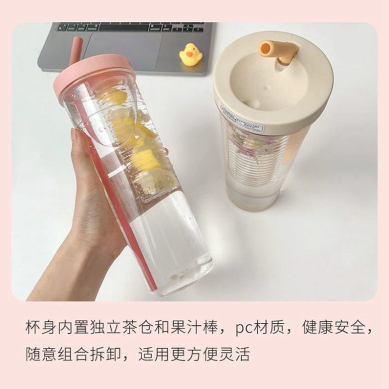 Bình NướcThể Thao Trong SuốtFREESHIPBình Nước Trong Suốt Dung Tích 700ml Có Ống Hút Tiện Dụng