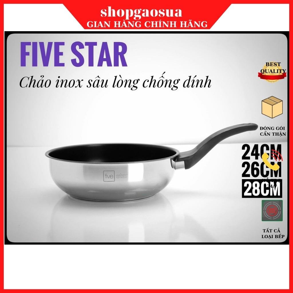 Chảo chống dính inox Fivestar sâu lòng