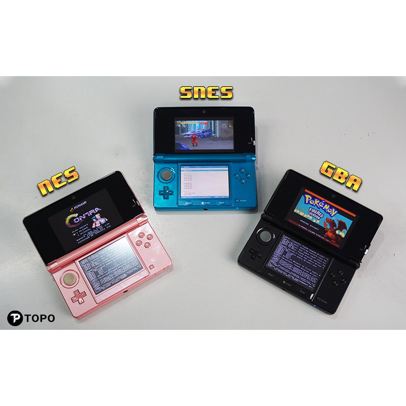Máy Nintendo 3DS + Cài sẵn thêm các hệ NDS/GBA/NES/SNES + Đủ phụ kiện