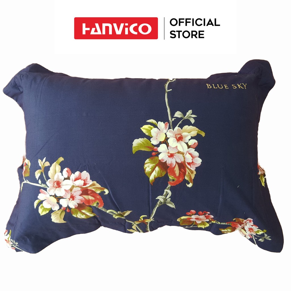 Đôi vỏ gối 45x65 HANVICO 100% cotton cao cấp có khóa kéo chống nhăn, xù