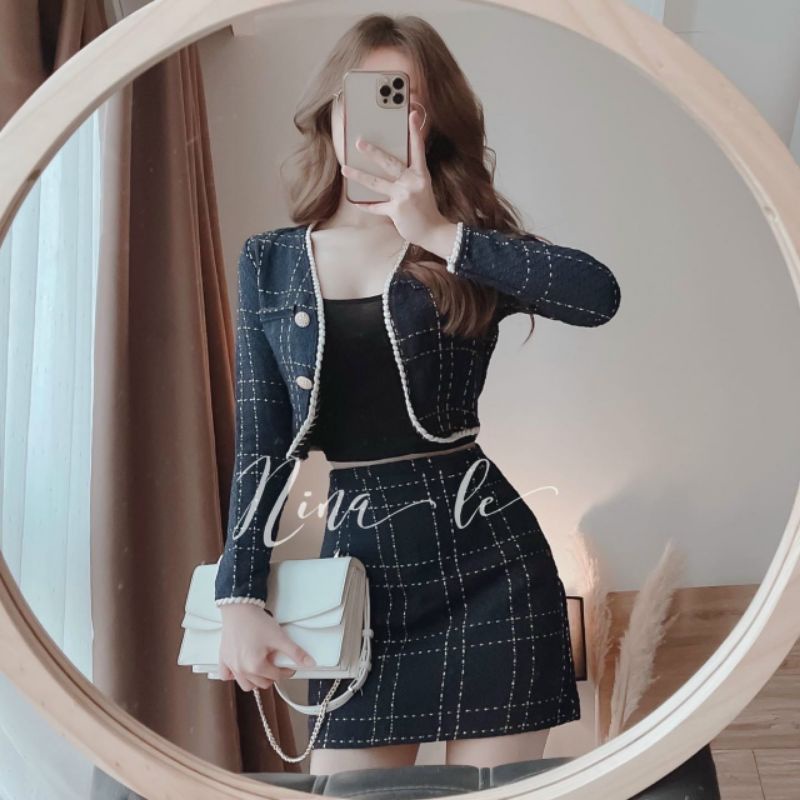 set dạ tweed 3 món sang chảnh | BigBuy360 - bigbuy360.vn