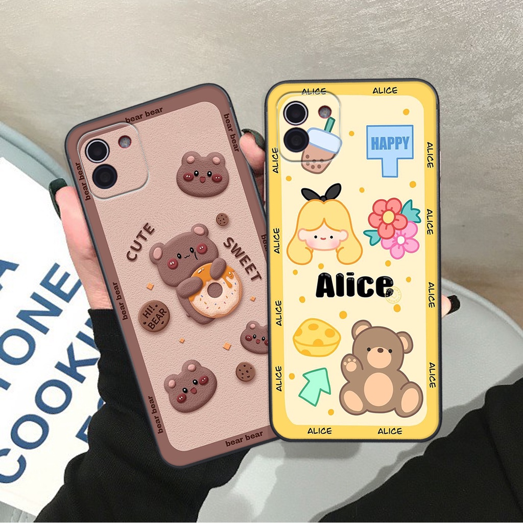 Ốp lưng Samsung Galaxy A03 / A04 / A05  BẢO VỆ CAMERA in hình Gấu nâu - hồng, Gấu Be@rick  cực CUTE, DỄ THƯƠNG