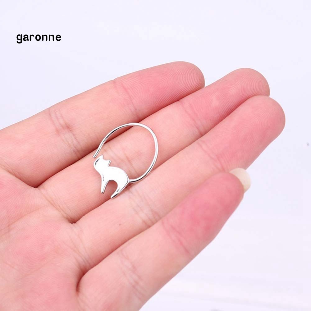 GA_Cute Napping Little Cat Drop Earrings Jewelry Ear Hook Women's Birthday Gift
