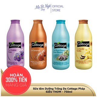 Sữa Tắm Dưỡng Trắng Da Cottage 750ml Của Pháp - Cam kết hàng chính hãng