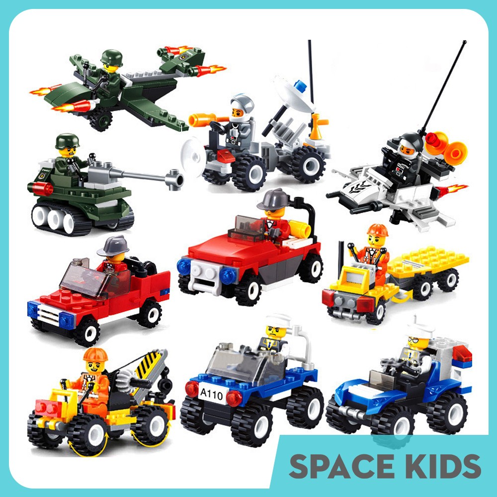 Đồ chơi Lego city và minifigures giá rẻ xếp hình, lắp ghép ô tô cảnh sát, cứu hỏa từ 41 đến 53 chi tiết