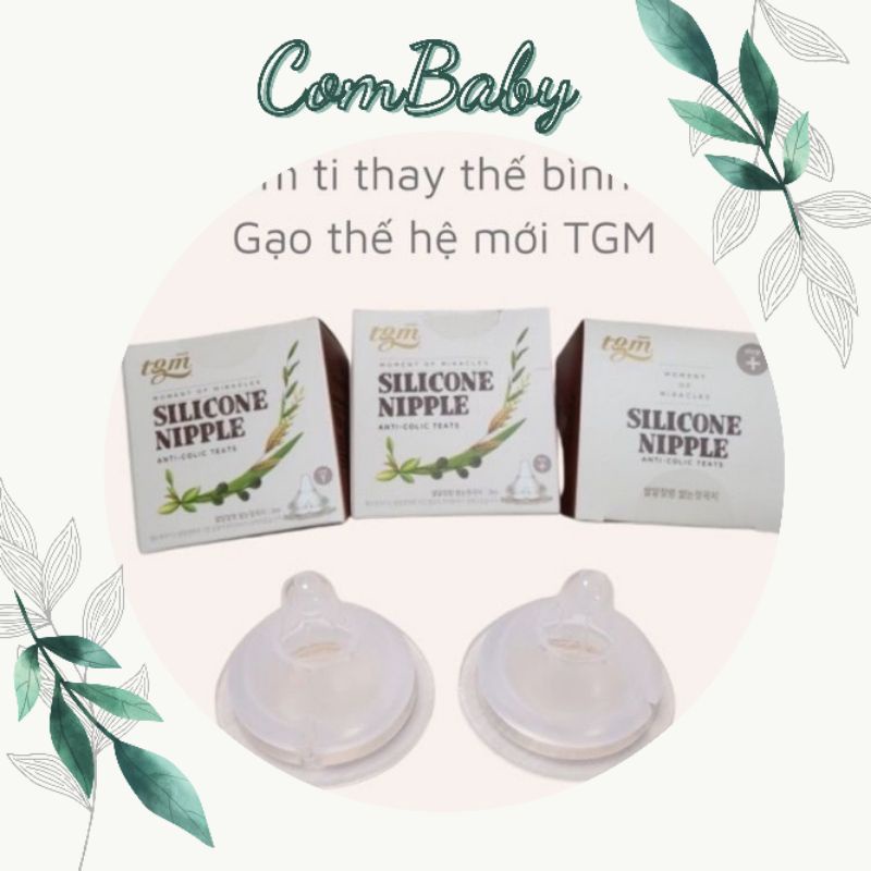 Tay cầm, ống hút, núm ty bình sữa hạt gạo TGM nội địa Hàn Quốc