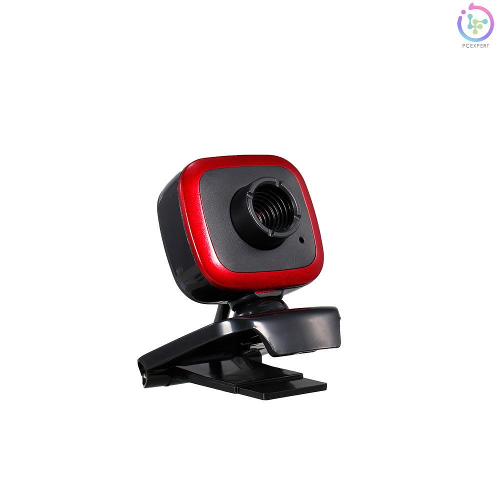 HD Webcam 480P 5MP PC 30fps HD Web USB Camera High-Definition Cam Video Call with Microphone USB Plug &amp; Play for Laptop Desktop Computer Red
