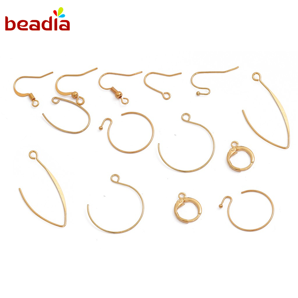 BEADIA Túi 20 Móc Khuyên Tai Mạ Đồng Thời Trang DIY Cho Nữ