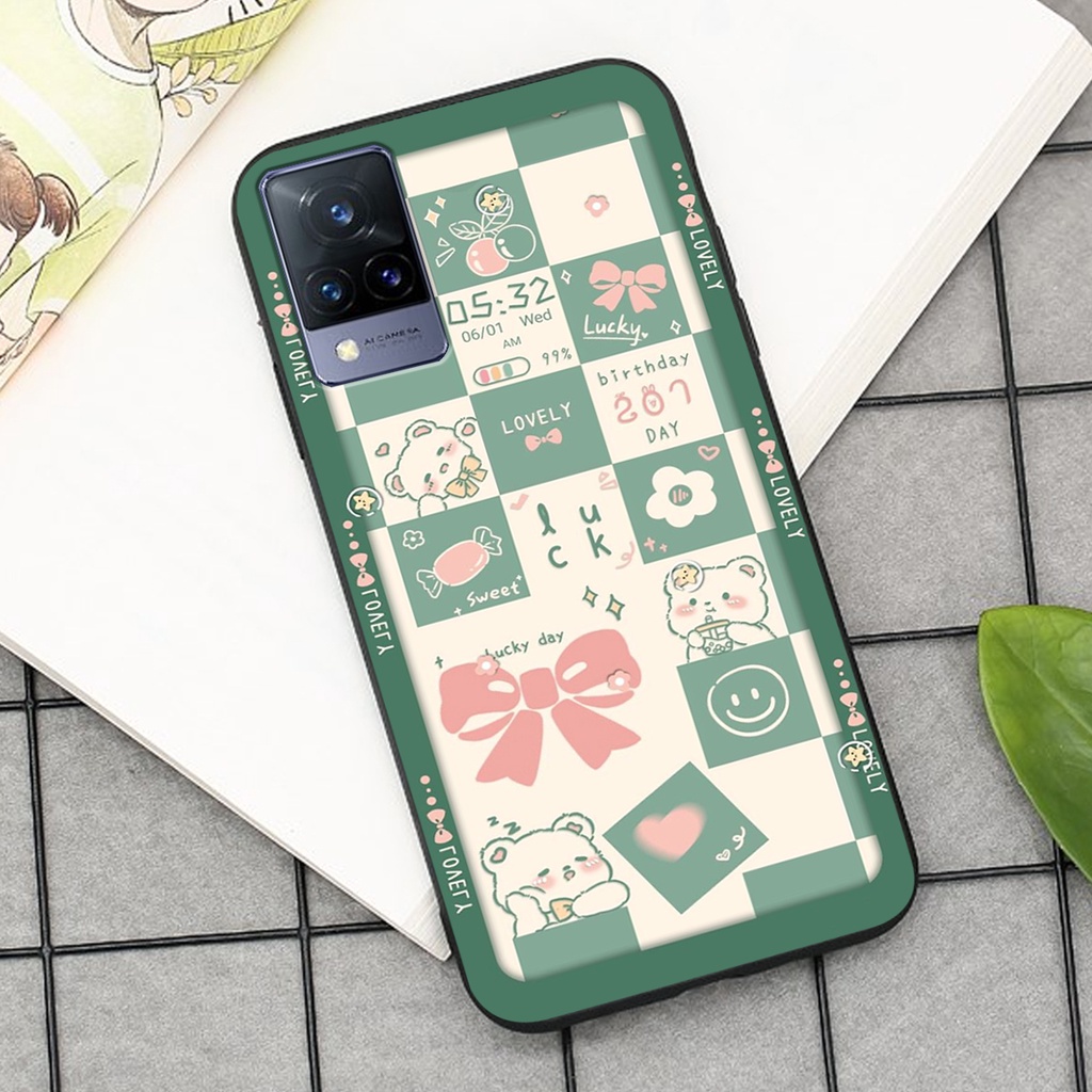 Ốp lưng Vivo V21 5G in hình cao cấp mẫu kẻ caro,mikenbe@r siêu hot