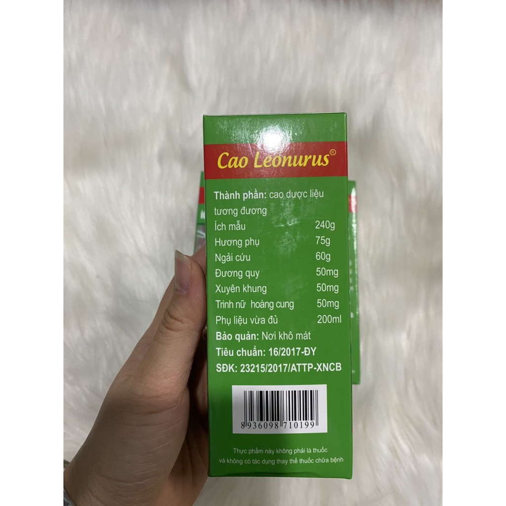 Cao Leonurus - ÍCH MẪU HOÀNG CUNG hộp 200ml - Ích mẫu điều kinh, bổ huyết ngừa u xơ