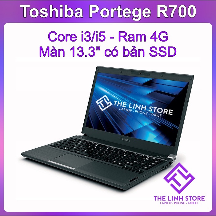 Laptop Toshiba Portege R700 13.3 inch mỏng nhẹ - Core i3 i5 có bản SSD | WebRaoVat - webraovat.net.vn