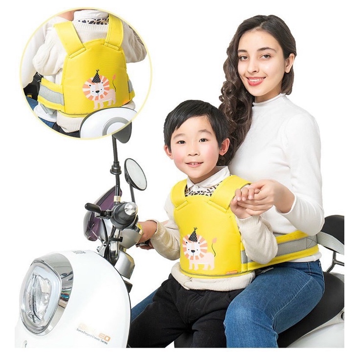 Đai đi xe máy an toàn đỡ lưng cho bé