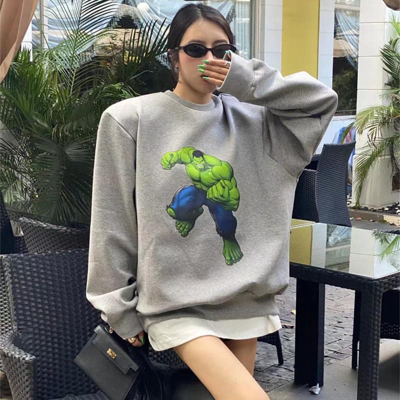 Áo Sweater Hulk A2255 Chất Dày Dặn Trẻ Trung Phù Hợp Mặc Couple