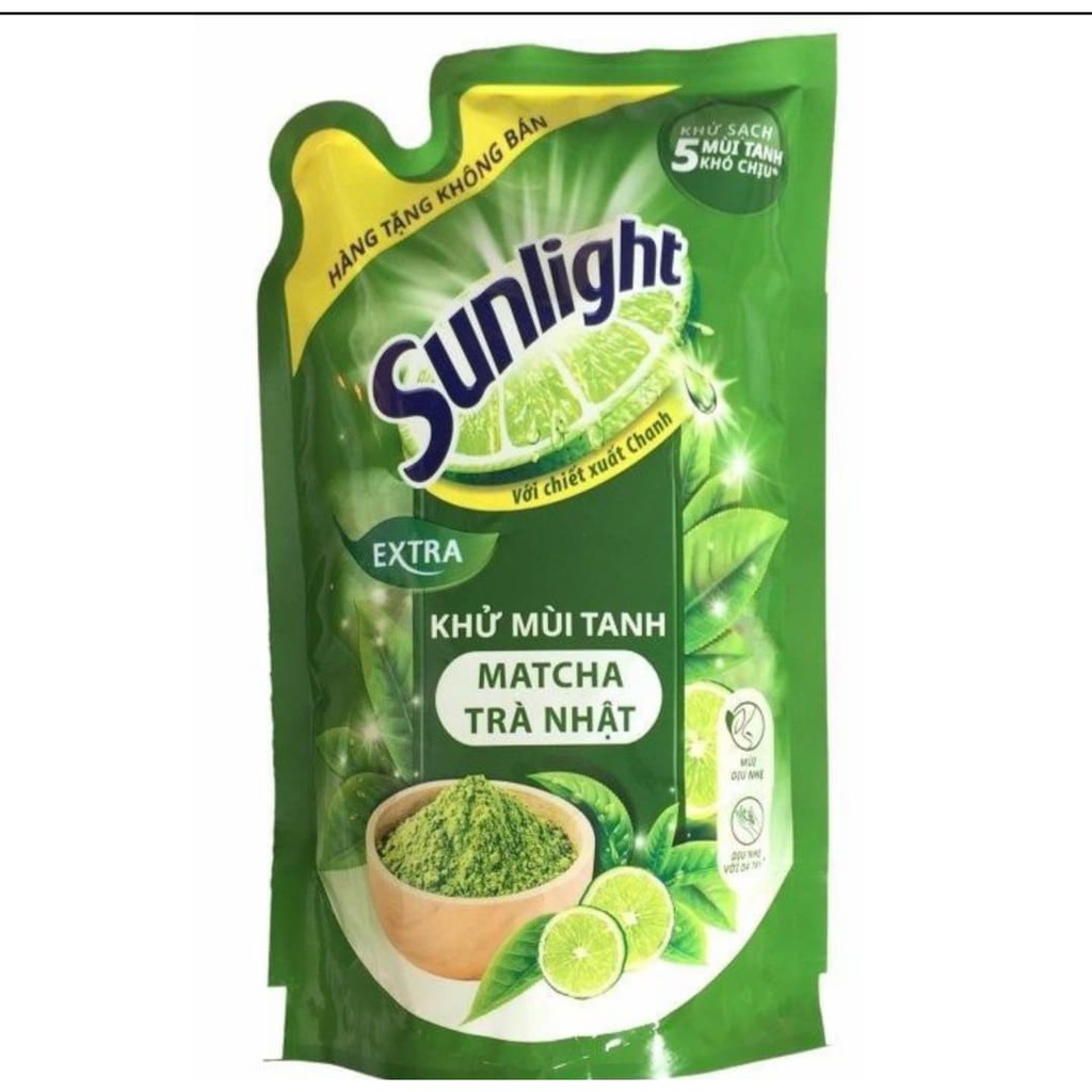 set 2 Nước Rửa Chén Sunlight Thiên Nhiên/ trà xanh 550gr