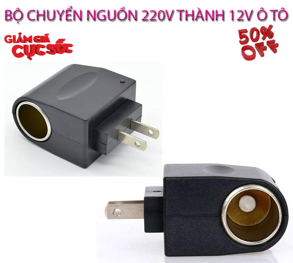 Đầu chuyển nguồn trên ô tô dùng tại nhà, Phù hợp sử dụng các thiết bị như máy hút bụi, quạt điện dùng trên ô tô, xe hơi.