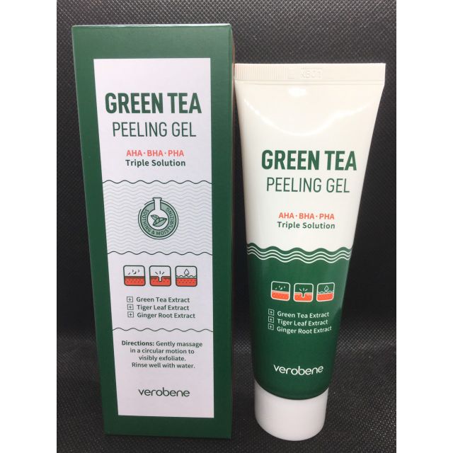 Gel Tẩy 70ml VEROBENE 120K TRÀ XANH Hàn Quốc làm sạch tế bào chết