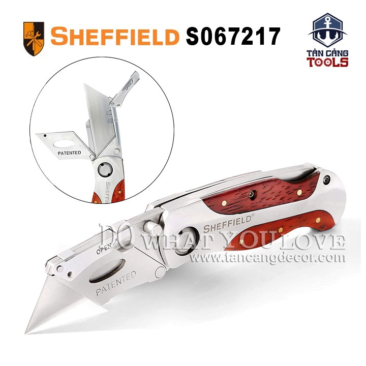 Dao rọc cáp Sheffield S067217 kèm 10 lưỡi dao