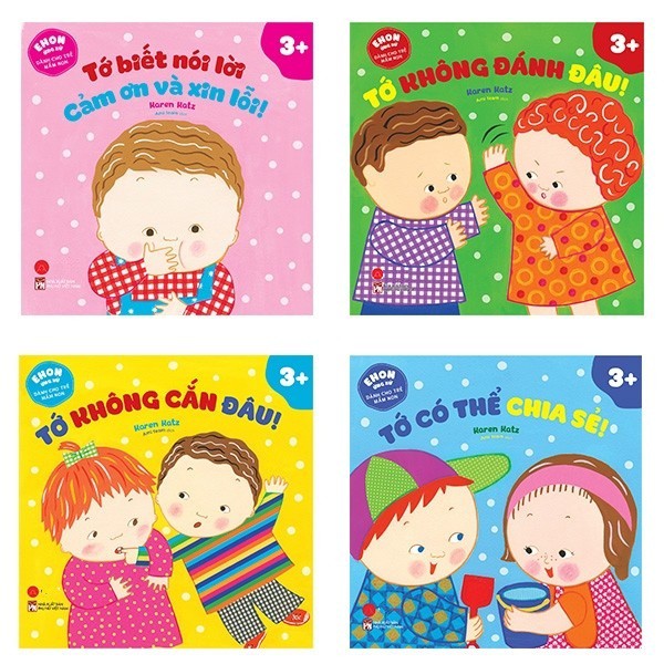 Sách - Combo Ehon Ứng Xử Dành Cho Trẻ Mầm Non (Bộ 4 Cuốn) - Tặng Kèm Sticker