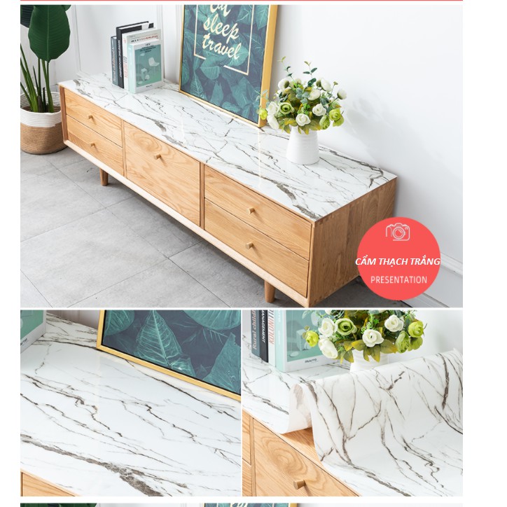 Khăn trải bàn PVC chống thấm hoa văn đá