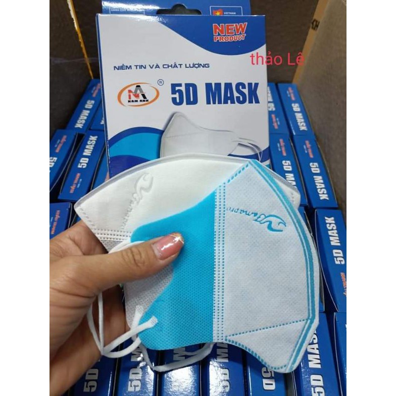 [Mã COSDAY giảm 8% đơn 150K] Hộp 10 chiếc khẩu trang 5D mask Nam anh cho người lớn