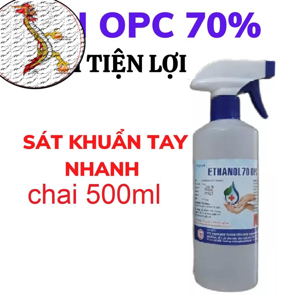 [MUA 2 TẶNG 1 KHĂN] Cồn rửa tay khô cồn diệt khuẩn(SP CTY DƯỢC- OPC)CHAI 0.5L/1L, nước rủa tay UPHACE Diệt khuẩn có vòi