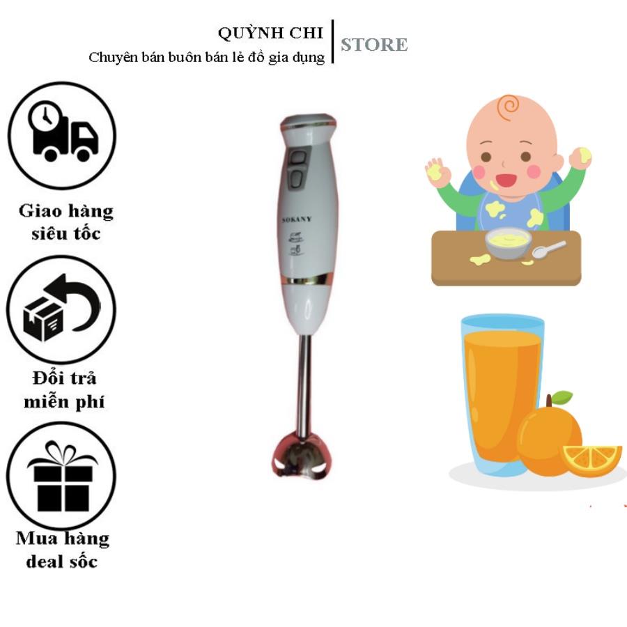 Máy Xay Cầm Tay Đa Năng Đơn Sokany HB250A - Xay thức ăn dặm, xay thịt, sinh tố, hoa quả (Bảo Hành Chính Hãng)
