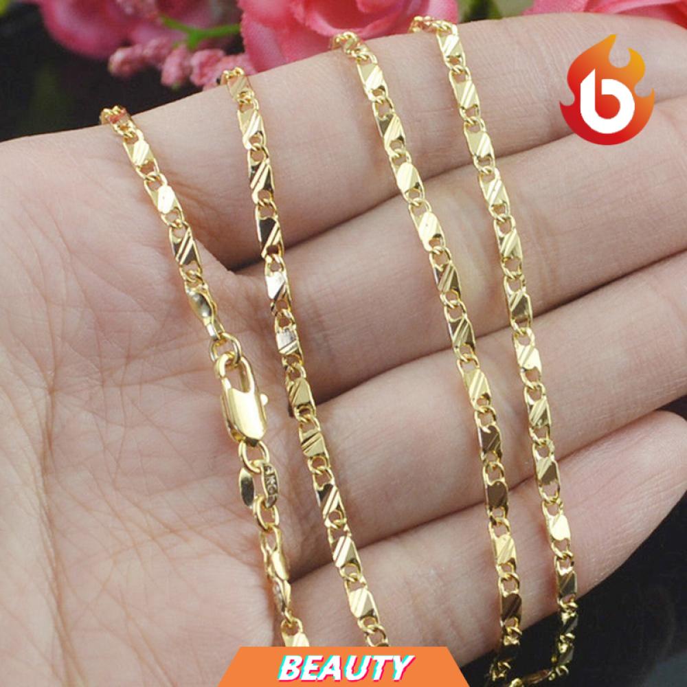 Vòng cổ mạ vàng 18K 16-30 inch thời trang dành cho nam và nữ