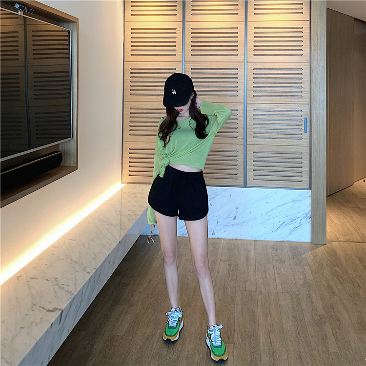 Quần Short nữ thể thao thun da cá năng động TRƠN TÚI SAU Freesize dưới 55kg Molly Fashion