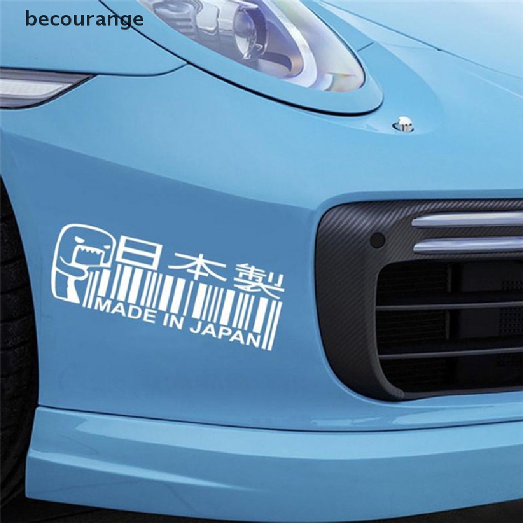 Đề Can Vinyl IN Chữ MADE IN JAPAN Vui Nhộn Trang Trí Cửa Sổ Xe Hơi 18cm * 8cm
