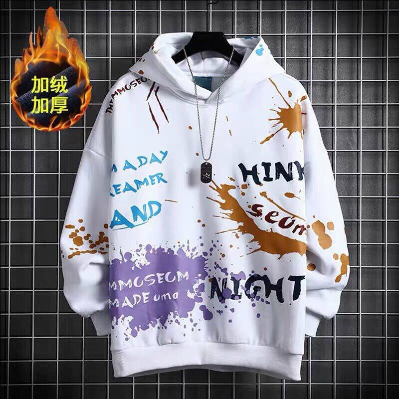 Áo khoác hoodies có mũ nam hoạ tiết cực chất rực rỡ phong cách mới 2021