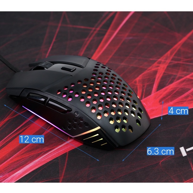 Chuột Có Dây Gaming Zadez G151M Đen 3200 DPI - Hàng chính hãng - BH 12 tháng