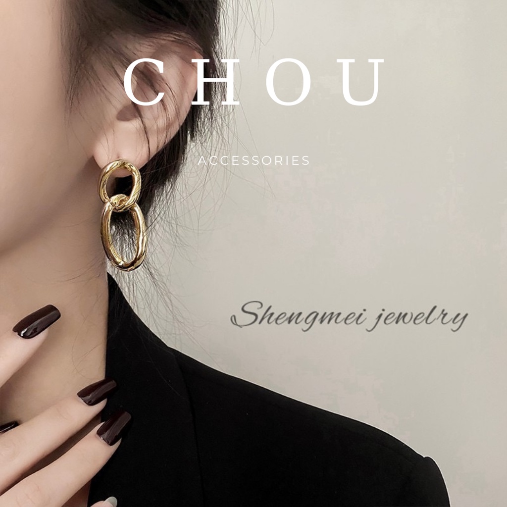 Bông Tai Xích Oval | CHOU ACCESSORIES |