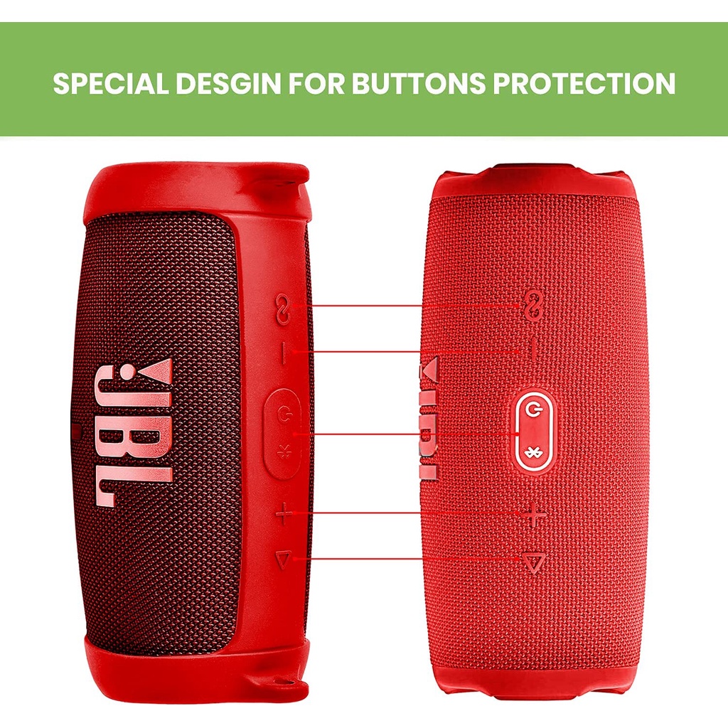 Maxzone Vỏ Bảo Vệ Silicon Chống Thấm Nước Cho Loa Bluetooth JBL Charge 5